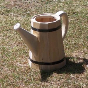 Cedarwood Watering Can Planter from Crossknots Custom Woodworking