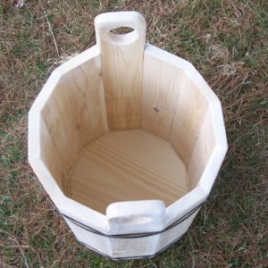 Cedarwood Bucket Planter from Crossknots Custom Woodworking