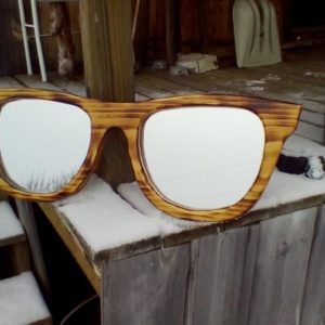 Burnt Wooden Mirror Sunglasses from Crossknots Custom Woodworking