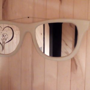 Wooden Mirror Sunglasses with Etching from Crossknots Custom Woodworking