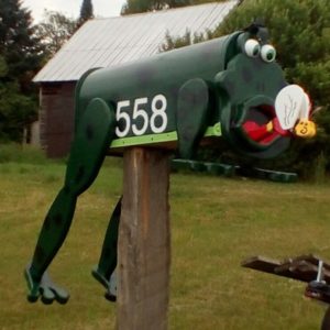Leaping Frog Mailbox from Crossknots Custom Woodworking