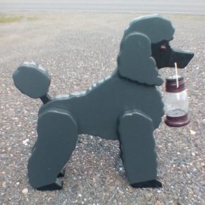 Poodle Dog Solar Light from Crossknots Custom Woodworking