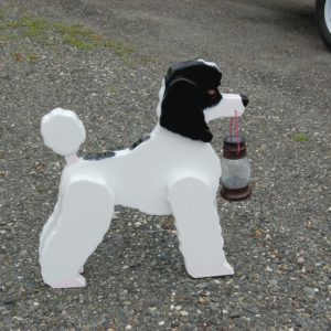 Poodle Solar Lamp from Crossknots Custom Woodworking