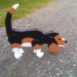 Beagle Dog Lawn Ornament from Crossknots Custom Woodworking