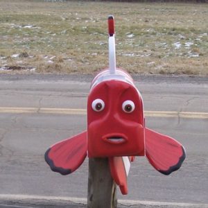 Clown Fish Mailbox from Crossknots Custom Woodworking