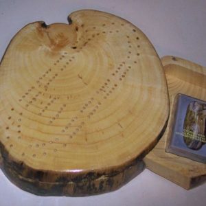 Pine Burl Cribbage Board from Crossknots Custom Woodworking