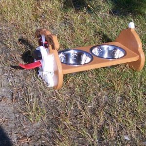 English Bulldog Feeder from Crossknots Custom Woodworking