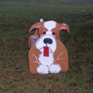 Boxer Dog Feeder from Crossknots Custom Woodworking
