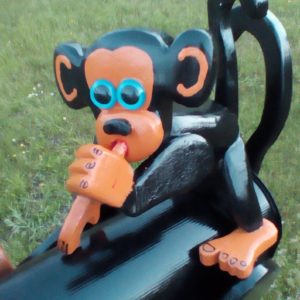 Baby Monkey Mailbox Topper from Crossknots Custom Woodworking