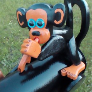 Monkey with Baby Mailbox from Crossknots Custom Woodworking
