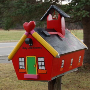 School house mailbox, custom mailbox