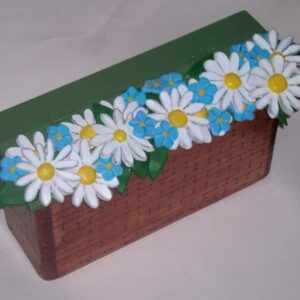 daisy and forget me not flower mailbox